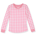 thumbnail image 2 of Sleep On It Girls Fitted Long Sleeve Top and Pants Pajamas with Scrunchie Set, 3-Piece, Sizes 4-14, 2 of 5