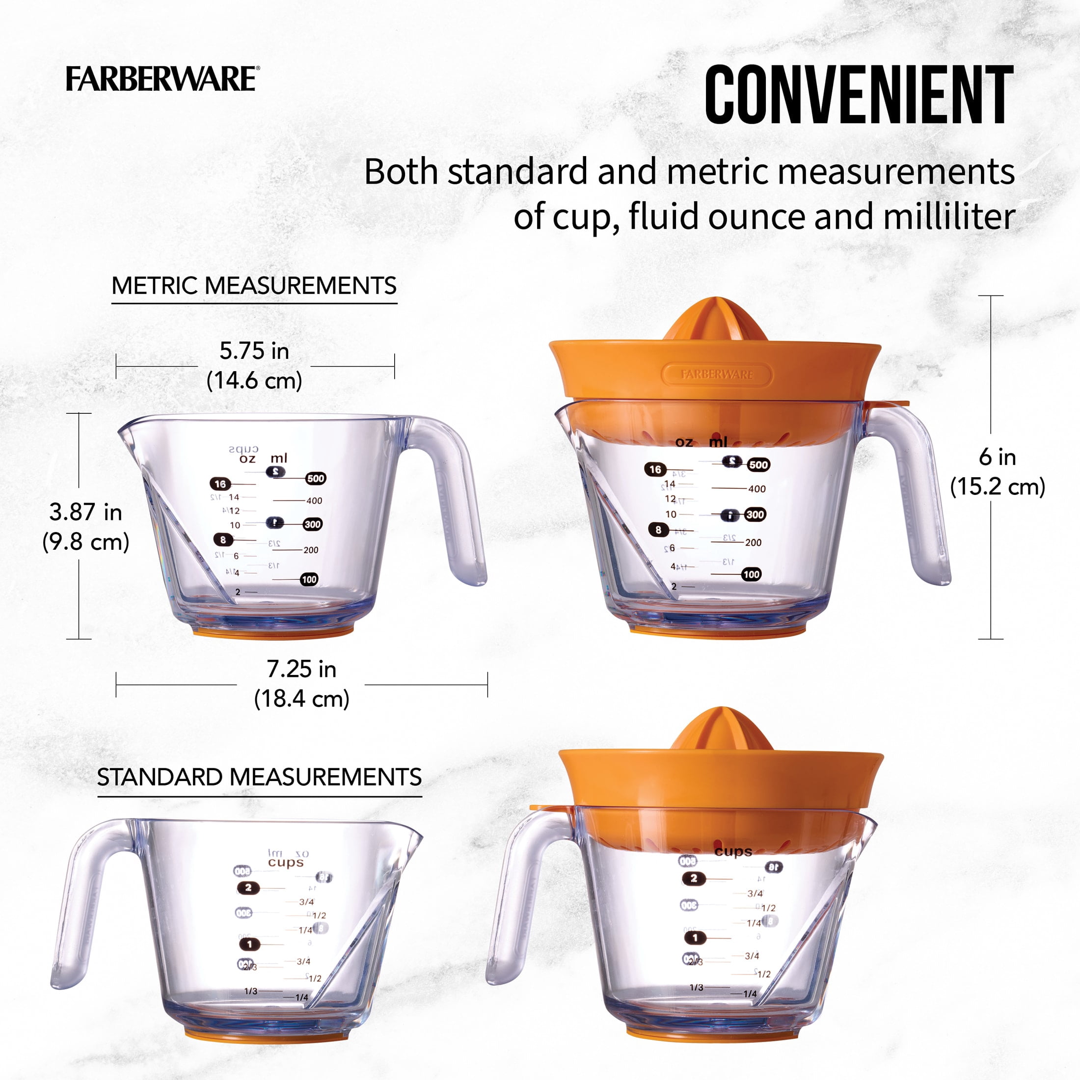 Farberware Professional 2 Cup Citrus Juicer with Easy Read Design