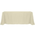 thumbnail image 1 of Ultimate Textile (2 Pack) 108 x 132-Inch Rectangular Polyester Linen Tablecloth with Rounded Corners - for Wedding, Restaurant or Banquet use, Tan Beige, 1 of 4