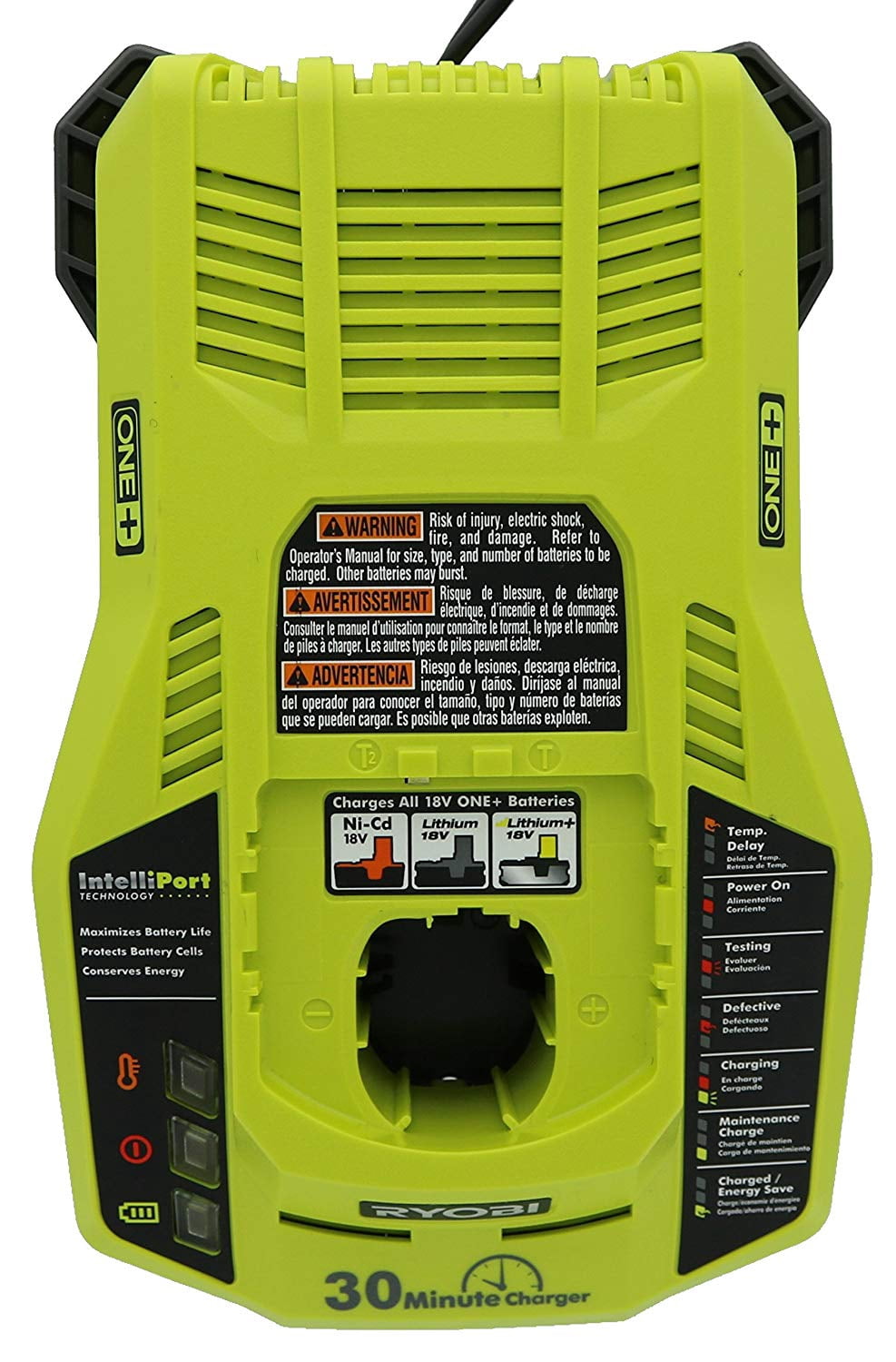 Restored Ryobi P108 One+ 18V 4.0AH Lithium Ion Battery and P117 One+ Dual Chemistry Battery Charger (Refurbished)