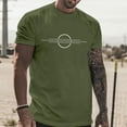 thumbnail image 2 of Sngxgn Mens Short Sleeved T-Shirt Crew Neck Straight Solid Breathable Casual Tee Tops for Men(Army Green,XXXL), 2 of 5