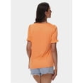 thumbnail image 2 of Tops for Women Summer Casual Ruffle Trim Sleeve Square Neck T Shirts, 2 of 6