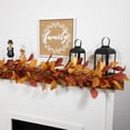 thumbnail image 3 of Northlight 5' x 8" Berries with Orange and Red Leaves Artificial Fall Harvest Garland, Unlit, 3 of 9