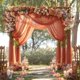 thumbnail image 5 of Tela para drapear con forma de arco de boda, gasa transparente, terracota, 8,5 x 5,8 m, 5 of 8
