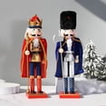 thumbnail image 3 of Nuevo Capa de artesanías para el salón de estilo europeo de 38cm, modelo titiritero, caballero, regalo de Navidad, Cascanueces, decoración navideña de madera, 3 of 4