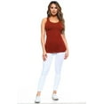 thumbnail image 4 of Women's Sleeveless Seamless Tank Top - Brick Red, 4 of 5