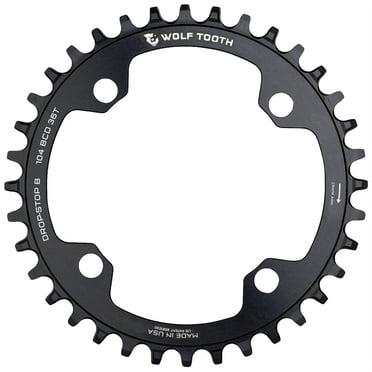 Wolf Tooth Components Drop Stop B Chainring 52T - 130 BCD, For 5-Arm Cranksets, 9-12 Speed Compatible