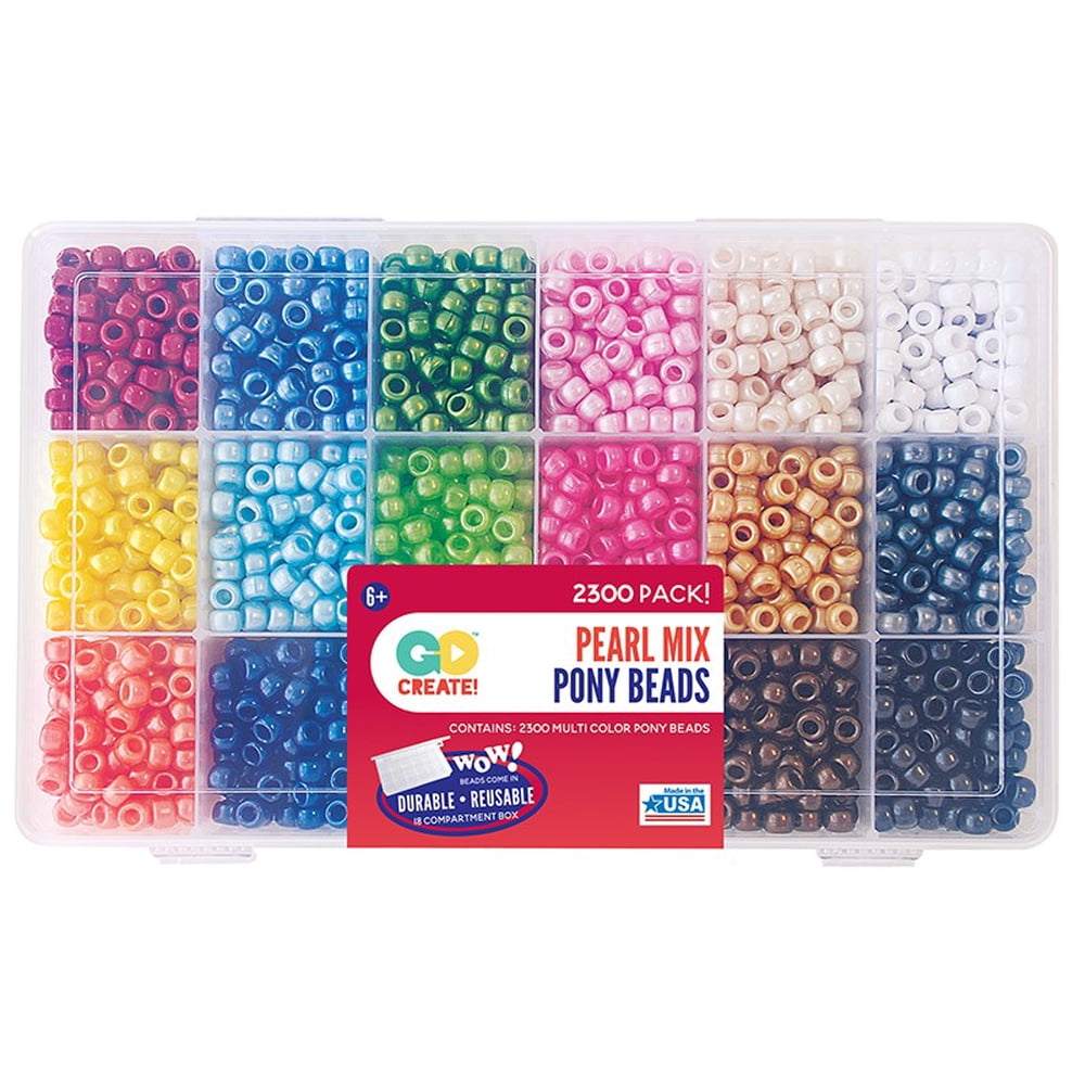 The Beadery Bead Extravaganza Pony Bead Box, 18 different Pearl colors