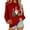 Wine, variant on Makaor Sweatshirt for Women Long Sleeve Christmas Crew Neck Tops Santa Graphic Pullover Tees Fleece Cute Vacation Clothes