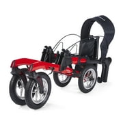 Comodità Tipo Stand Up Advance All Terrain Upright Rollator Walker with Seat and Pneumatic Tires, Folding Rolling Walker for Adults and Seniors, 4 Wheel, with Cup Holder and Cane Holder, Modena Yellow
