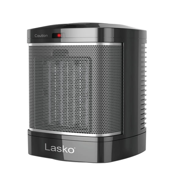 Lasko 8" 1500W Tabletop Ceramic Space Heater with One Hour Timer, Black, CD08500