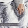 thumbnail image 6 of Luxury Faux Fur Throw Blanket Animal Print, Non Shedding Double Sided Sherpa Blankets Super Soft Fluffy Thick Warm Throws Home Decor for Christmas Couch Bed Sofa Women (Grey, ches) Grey, 6 of 7