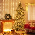 thumbnail image 2 of Costway 7 FT Flocked Christmas Tree Hinged Xmas Decoration with 420 LED Lights & 1057 Tips, 2 of 10