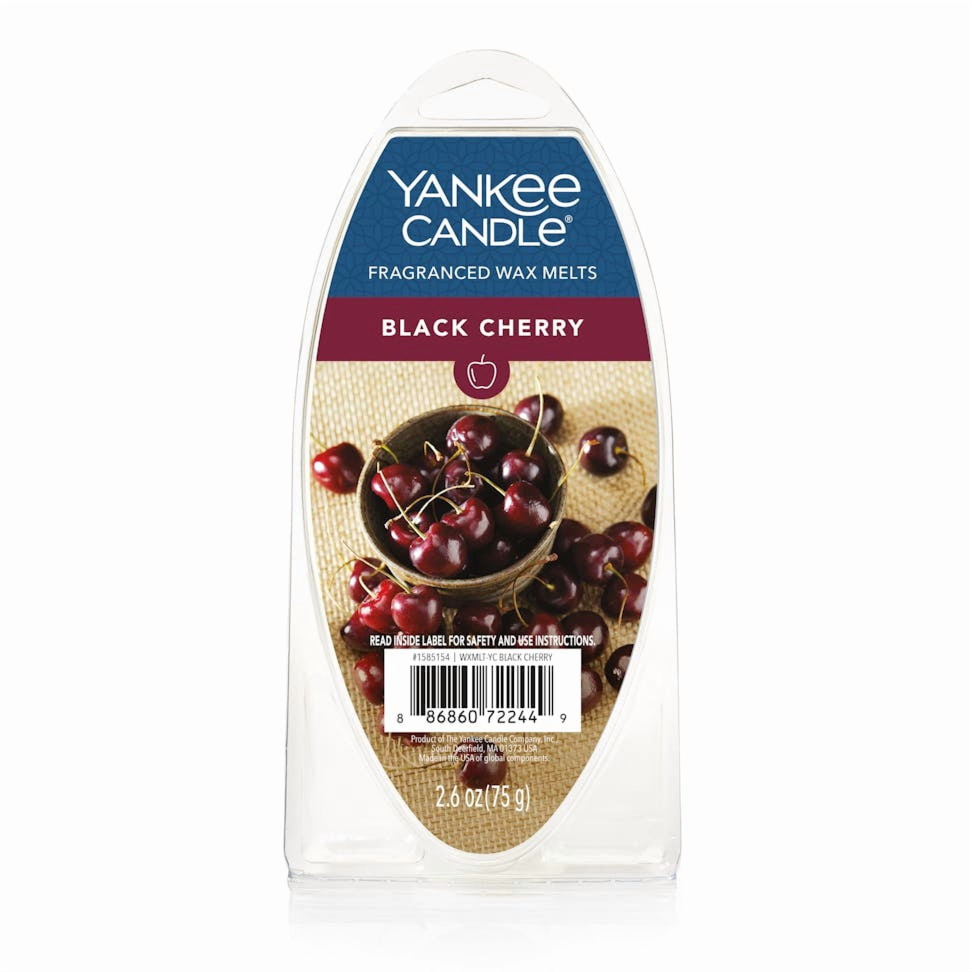 Yankee Candle Black Cherry Fragranced Wax Melts, 6 Wax Spheres per Package, Pack of 6 (36 Cubes Total)