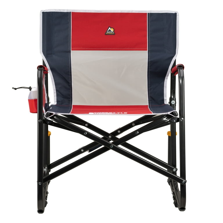GCI Outdoor Freestyle Rocker XL Heavy Duty Foldable Rocking Camp Chair Red White Blue Walmart