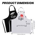 thumbnail image 2 of Aspire 2 PCS Apron Set for Couples, Cooking Aprons with Adjustable Neck Strap for Engagement, Wedding - Lip and Beard, 2 of 6