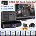 thumbnail image 3 of DVR para automóvil de 4" con doble lente HD, cámara de tablero, grabadora de video delantera y trasera, sensor G + tarjeta SD de 32 GB, 3 of 5