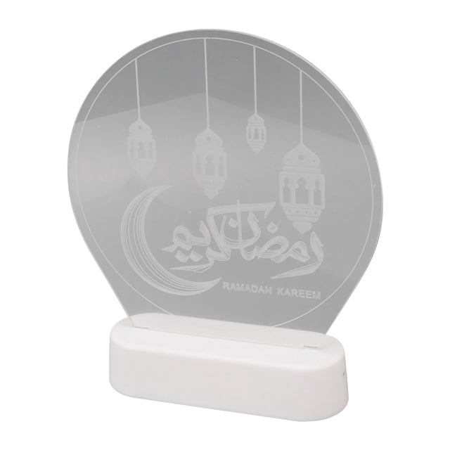 Lámpara de mesa islámica musulmana decoración de centro de mesa respetuosa con el medio ambiente luz nocturna cálida y ligera de Eid Mubarak para habitación ANGGREK Otros
