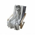 thumbnail image 4 of Bunny Soft Flannel Fleece Throw Blanket, Pencil Sketch Drawing of a Mountain Hare Running down the Hill Artwork, Cozy Plush for Indoor and Outdoor Use, 60" x 80", Dark Taupe Grey White, by Ambesonne, 4 of 6