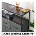 thumbnail image 5 of WLIVE Dresser TV Stand, Entertainment Center with Fabric Drawers, Media Console Table with Open Shelves for TV up to 45 inch, Storage Drawer Unit for Bedroom, Living Room, Entryway, Charcoal Gray, 5 of 7