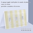 thumbnail image 4 of Dailycode Light Switch Plate Covers 3 Gang Wall Plate Plastics Outlet Covers for Kitchen Home Office Decor Light Yellow and White Stripes, 4 of 8