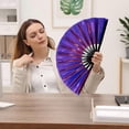 thumbnail image 5 of Boots On The Ground Fan,Fans For Line Dancing,Line Dance Popping Fanlarge Holographic Folding Hand Fan, Clap Fans For Line Dancing,Foldable Craft Holding Laser Colors Hand Fan,For Line Dancing,10 Inch, 5 of 6