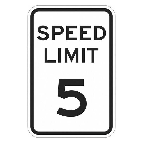Lyle Speed Limit 5 Traffic Sign,18" x 12" T1-1008-HI_12x18
