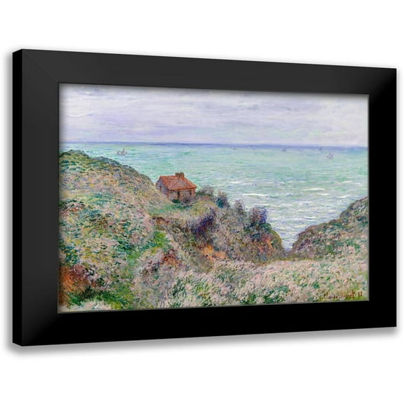 Monet, Claude 14x12 Black Modern Framed Museum Art Print Titled - Cabin of the Customs Watch