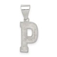 thumbnail image 1 of Pendentif Charme Collier Monogramme Initiale Lettre P en Argent Sterling 925, 1 of 6