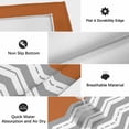 thumbnail image 5 of Grey Chevron Outdoor Rug 3x5 Ft, Non Slip Washable Area Rug, Geometric Orange Print Wavy Striped White Patio Rugs Carpet Runner, Large Floor Mat for Indoor/Outdoor Deck Porch Camping, 5 of 8