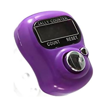 Hand Held Useful Digital Display Knitting Crochet Amigurumi Purple/Green Stich Row Tally Counter