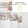thumbnail image 5 of Boho Tribe No Hook Shower Curtain Waterproof, Bathroom Curtains with Snap in Liners and See Through Top Window, Southwest Aztec Colorful Abstract Pattern Hotel Style Bathtub Curtains Shower 72"Wx96"L, 5 of 8