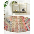 thumbnail image 3 of Unique Loom Sedona Collection Area Rug - Yosemite (5' Round Multi/Blue), 3 of 10