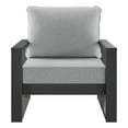 thumbnail image 2 of WestinTrends Montara Outdoor Modern HDPE Patio Club Chair with Waterproof Deep Seat Cushions, Gray/Light Gray, 2 of 15