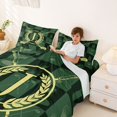 thumbnail image 3 of Catabedysis Golf Ball Themed King Sheets For Boys,Vintage Alphabet A Design Bedding,4pcs,1 Flat Sheet, 1 Fitted Sheet and 2 Pillowcases, 3 of 6