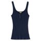 thumbnail image 1 of Aeropostale - Camiseta sin mangas acanalada para mujer, color azul, pequeña Aeropostale Camiseta sin mangas, 1 of 2