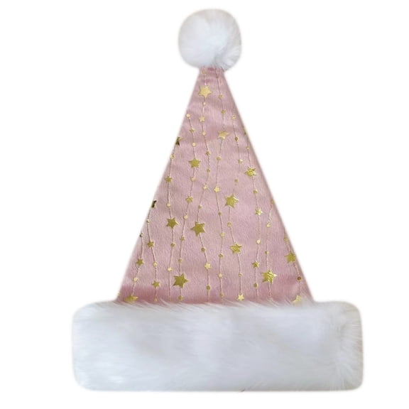 Tizuqe Christmas Santa Hat with White Brim for Christmas Festival Party New Year Headwear Santa Costume Accessory Gift