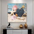 thumbnail image 2 of Cuadros Decorativos 5D redondo completo diamante pintura Seashore conchas Rhinestone mosaico hogar pared decoración Likrtyny embutido en tela, 2 of 9