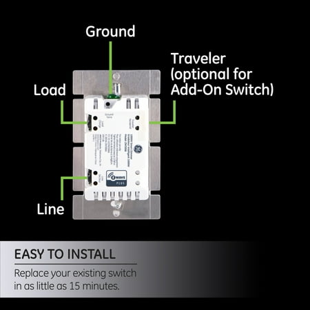 GE - Z-Wave Plus Wireless Smart In-Wall Dimmer Switch - White