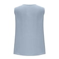thumbnail image 5 of ‌FDGIU ‌Women's Linen Button Down Shirt | V Neck Sleeveless Vest (Summer Casual Dressy 2025 Trendy), 5 of 6