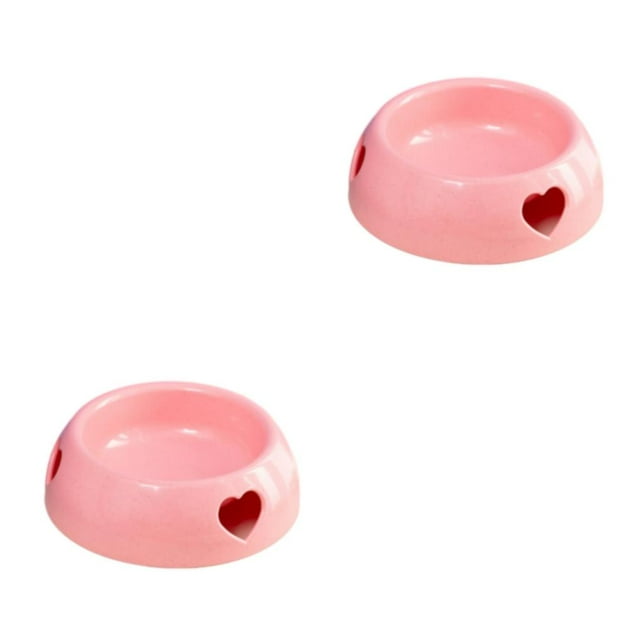 Dalazy Wear-resistant And Durable Plastic Dog Bowl For Long-lasting Bite Resistant pink large size 2Set