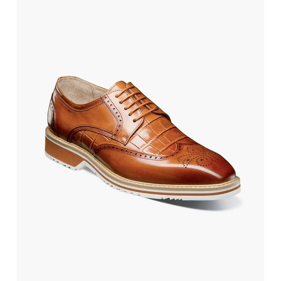 Stacy Adams Beaumont Wingtip Oxford Men's Shoes Tan 25723-240
