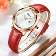 thumbnail image 3 of CHENXI Luxury Fashion Women Crystal Watches Rose Gold Waterproof Quartz Watch Ladies Leather Bracelet Wristwatch Montre Femme, 3 of 7