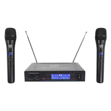 Rockville RWM1203VH VHF Wireless Dual HandHeld Microphone System/Digital