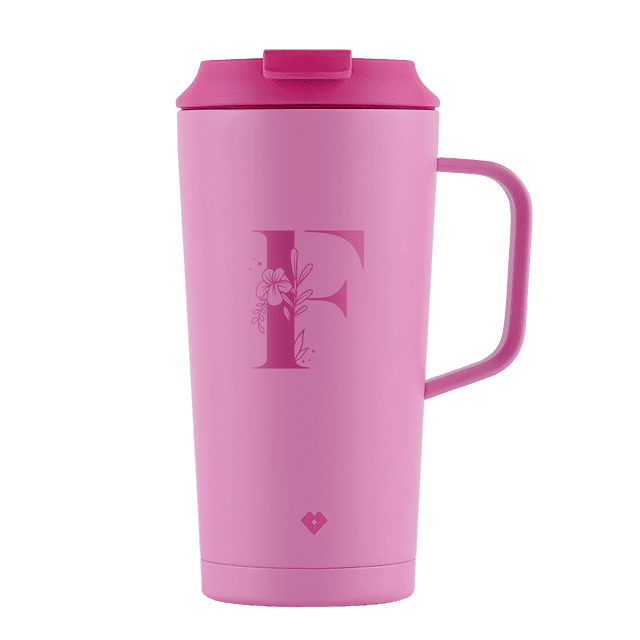 Termo de Café LuckyLy Iniciales Nelly Rosa Letra F 500ML