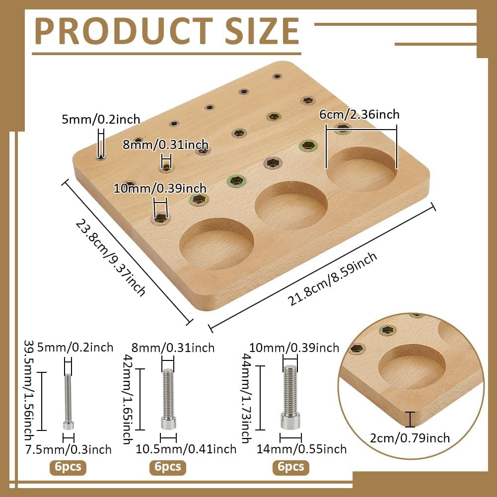 Wooden Pegboard for Occupational Therapy Finger Dexterity
