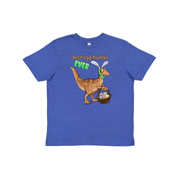 Inktastic Best Egg Hunter Ever Easter Dinosaur Youth T-Shirt