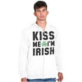 thumbnail image 3 of Kiss Me Im Irish Classic Saint Pattys Zip Up Hoodie Men's Women's Brisco Brands M, 3 of 6