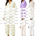thumbnail image 3 of CQXIDFH Pajamas for Women Patterned Long Sleeve Pajama Set Button Down with Pockets Comfy Fall Sleepwear 2 Piece Pjs Casual Lounge Home Wear, 3 of 4