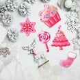 thumbnail image 4 of 14pcs Christmas Tree Ornament Set, Pink Xmas Candy Cane Lollipop Santa Claus Ornament Hanging Ornaments, Christmas Hanging Decors Birthday Party Decoration Crafts for Holiday Xmas Tree Party, 4 of 5